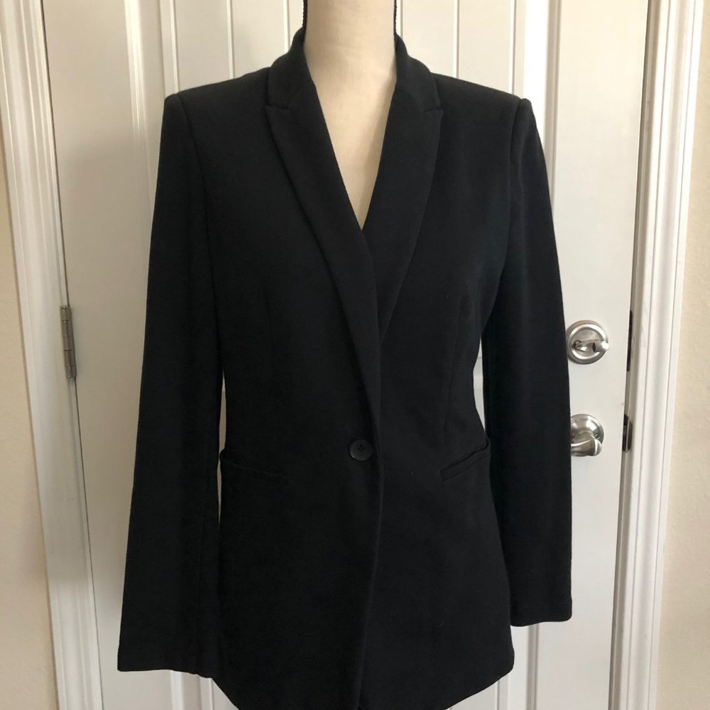 Black Knit Cotton Blazer Sz. Medium